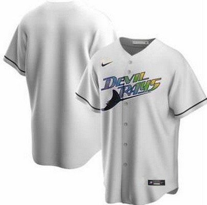 Men's Tampa Bay Rays CustomizedWhite Alternate Cool Base Jersey