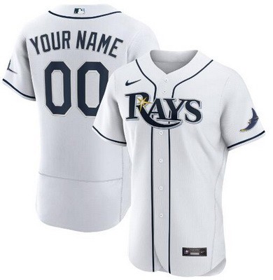 Men's Tampa Bay Rays CustomizedWhite Authentic Jersey