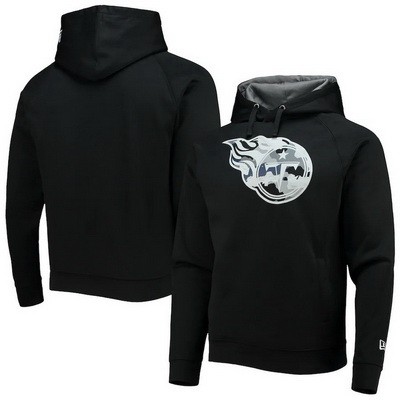 Men's Tennessee Titans Black Training Collection Raglan Pullover Hoodie