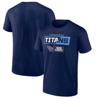 Men's Tennessee Titans Navy NFL x Bud Light T Shirt