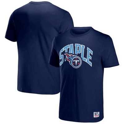 Men's Tennessee Titans Navy NFL x Staple Logo Lockup T Shirt