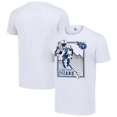Men's Tennessee Titans White Graphic Shield Logo T Shirt