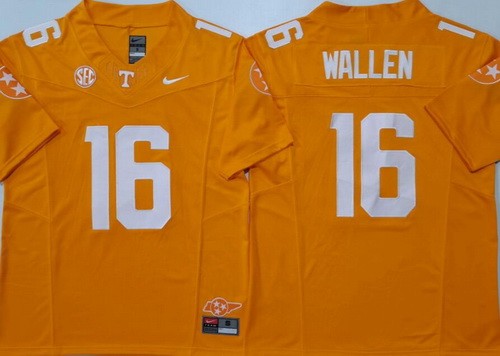 Men's Tennessee Volunteers #16 Morgan Wallen Orange 2024 FUSE College Football Jersey