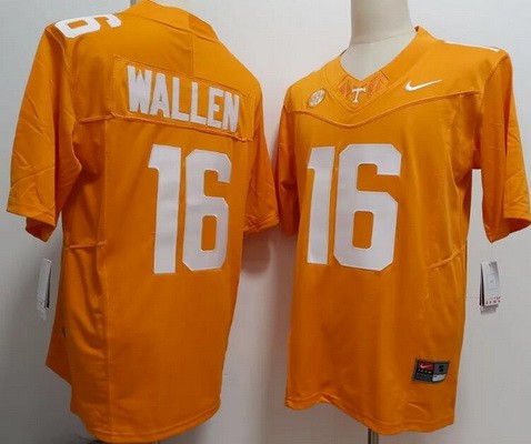 Men's Tennessee Volunteers #16 Morgan Wallen Orange FUSE College Football Jersey