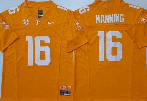 Men's Tennessee Volunteers #16 Peyton Manning Orange 2024 FUSE College Football Jersey