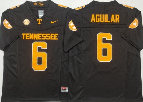 Men's Tennessee Volunteers #6 Joey Aguilar Black Alternate FUSE College Football Jersey