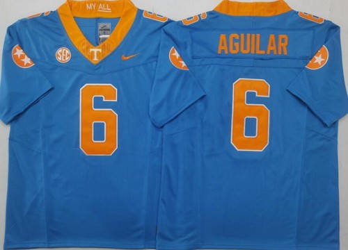 Men's Tennessee Volunteers #6 Joey Aguilar Blue Alternate FUSE College Football Jersey