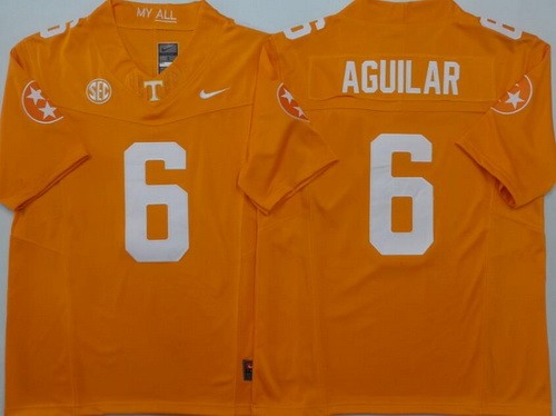 Men's Tennessee Volunteers #6 Joey Aguilar Orange Alternate FUSE College Football Jersey