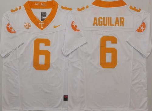 Men's Tennessee Volunteers #6 Joey Aguilar White Alternate FUSE College Football Jersey
