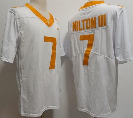 Men's Tennessee Volunteers #7 Joe Milton III White FUSE College Football Jersey