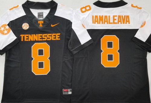 Men's Tennessee Volunteers #8 Nico Iamaleava Black Alternate FUSE College Football Jersey