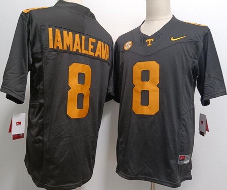 Men's Tennessee Volunteers #8 Nico Iamaleava Black FUSE College Football Jersey