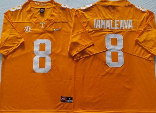 Men's Tennessee Volunteers #8 Nico Iamaleava Orange College Football Jersey