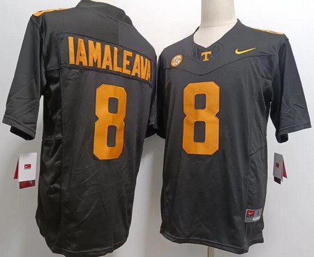 Men's Tennessee Volunteers #8 Nico Lamaleava Black FUSE College Football Jersey