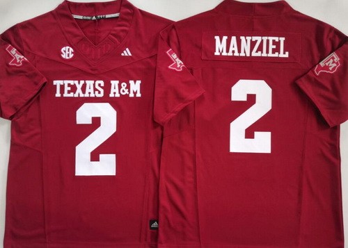 Men's Texas A&M Aggies #2 Johnny Manziel Red FUSE College Football Jersey