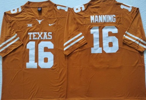 Men's Texas Longhorns #16 Arch Manning Yellow College Football Jersey