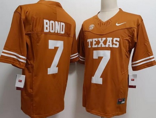 Men's Texas Longhorns #7 Isaiah Bond Yellow FUSE College Football Jersey