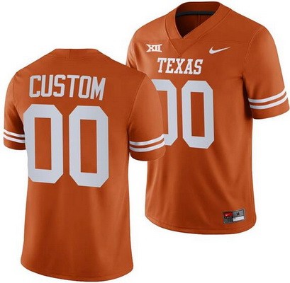 Men's Texas Longhorns Custom Limited Yellow College Football Jersey