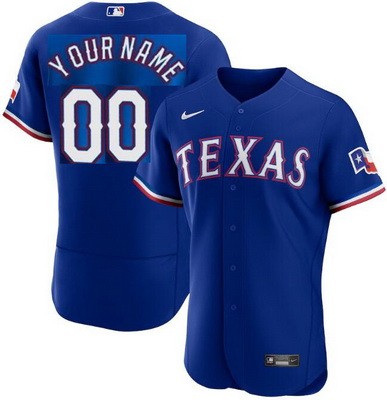 Men's Texas Rangers Customized Royal Authentic Jersey
