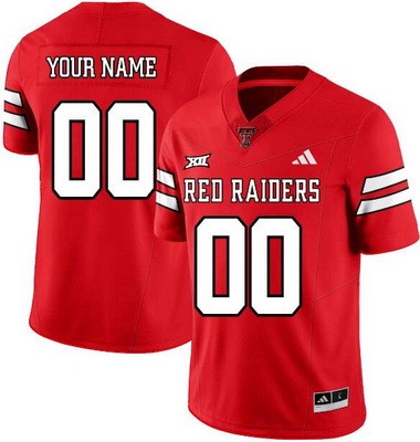 Men's Texas Tech Red Raiders Custom Limited Red FUSE College Football Jersey