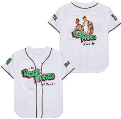 Men's The Fresh Prince Bel Air Academy White Baseball Jersey