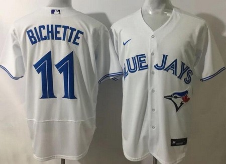 Men's Toronto Blue Jays #11 Bo Bichette White Authentic Jersey