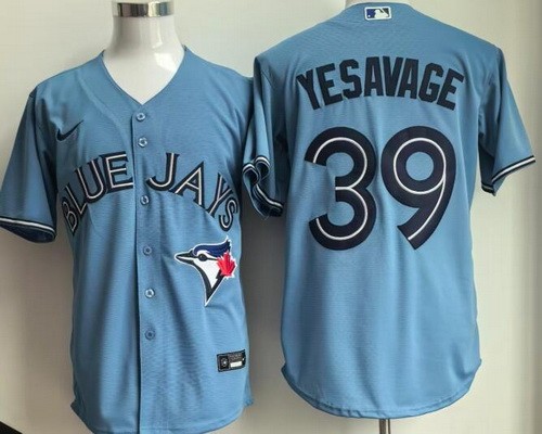 Men's Toronto Blue Jays #39 Trey Yesavage Light Blue Cool Base Jersey