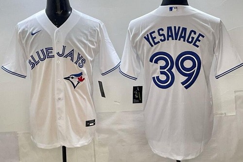 Men's Toronto Blue Jays #39 Trey Yesavage White Cool Base Jersey