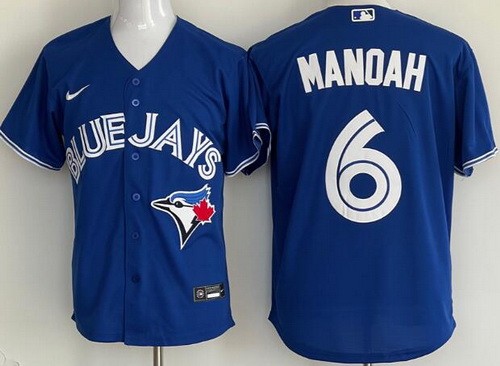 Men's Toronto Blue Jays #6 Alek Manoah Royal Cool Base Jersey