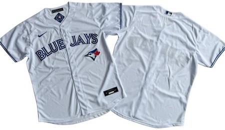 Men's Toronto Blue Jays Blank White Cool Base Jersey