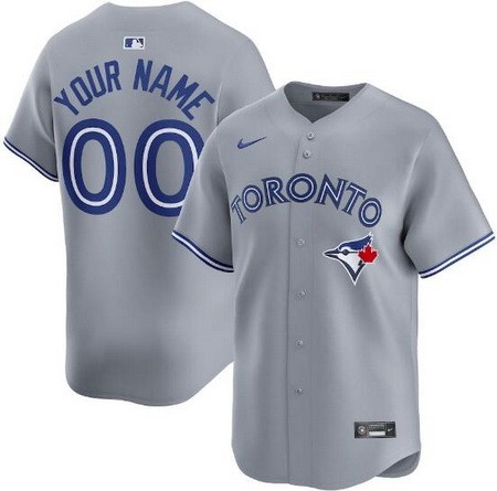 Men's Toronto Blue Jays Customized Gray Limited Jersey