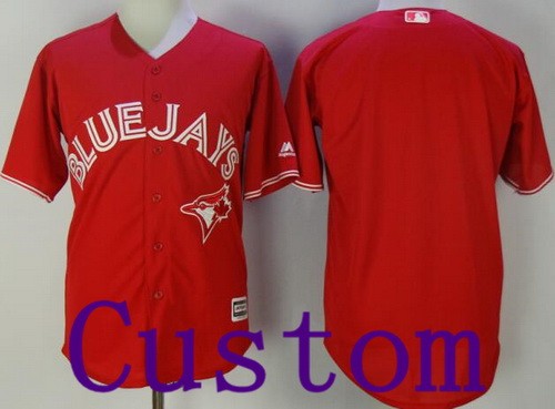 Men's Toronto Blue Jays Customized Red 2017 Cool Base Jersey