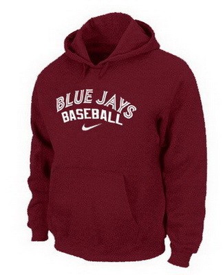 Men's Toronto Blue Jays Red Printed Pullover Hoodie