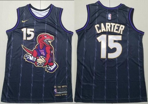 Men's Toronto Raptors #15 Vince Carter Black 2024 City Swingman Jersey