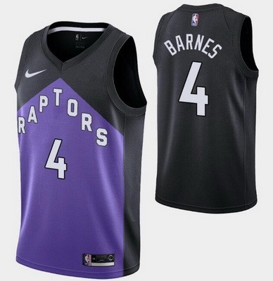 Men's Toronto Raptors #4 Scottie Barnes Purple 2021 Earned Icon Hot Press Jersey