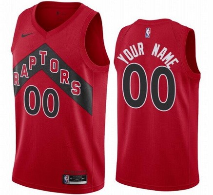Men's Toronto Raptors Custom Red Heat Press Jersey