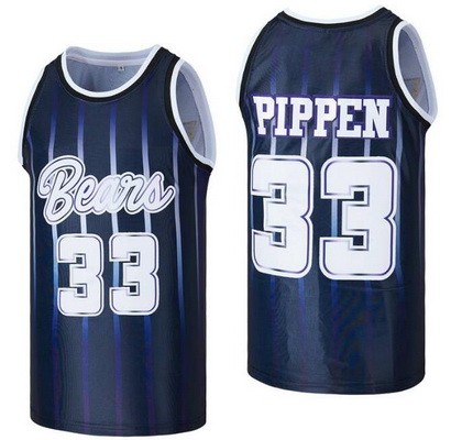Men's UCA Bears #33 Scottie Pippen Navy College Basketball Jersey