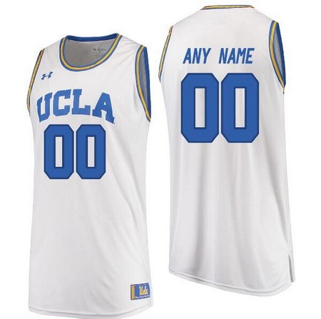 Men's UCLA Bruins Customized White College Basketball Jersey