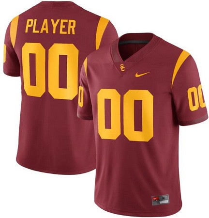 Men's USC Trojans Customized Limited Red College Football Jersey