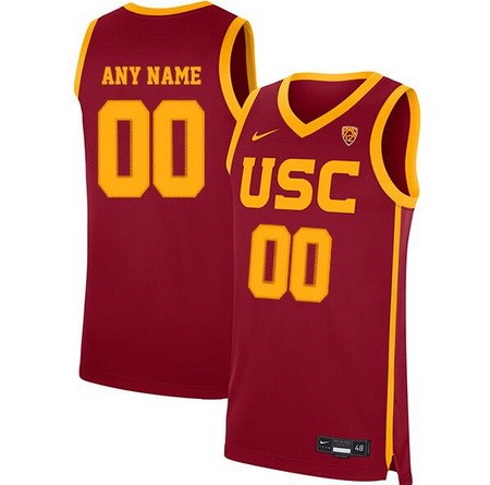 Men's USC Trojans Customized Red 2019 College Basketball Jersey