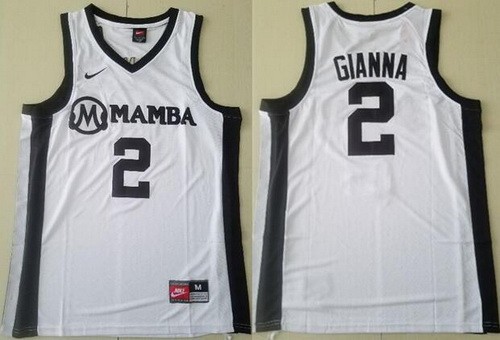 Men's Uconn Huskies #2 Gianna Bryant Gigi Forever Mamba White Swingman Basketball Jersey