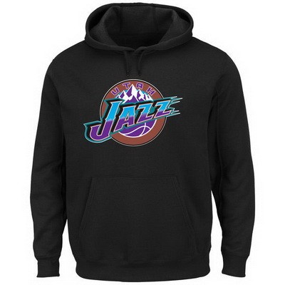 Men's Utah Jazz Black Printed Pullover Hoodie