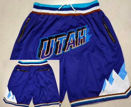 Men's Utah Jazz Purple Throwback Just Don Shorts