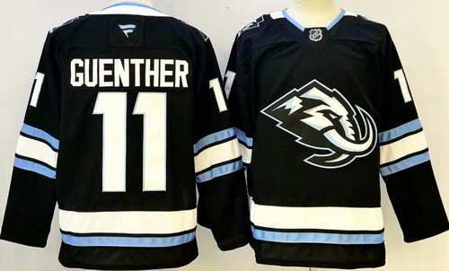Men's Utah Mammoth #11 Dylan Guenther Black Authentic Jersey