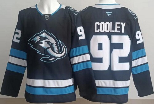 Men's Utah Mammoth #92 Logan Cooley Black Authentic Jersey