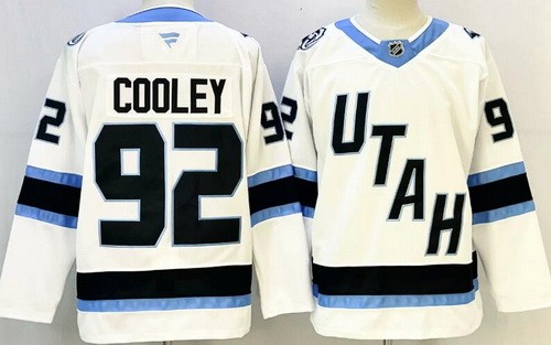 Men's Utah Mammoth #92 Logan Cooley White Authentic Jersey