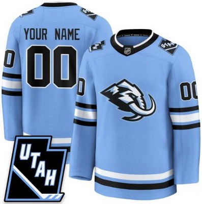 Men's Utah Mammoth Customized Blue Fanatics Authentic Jersey