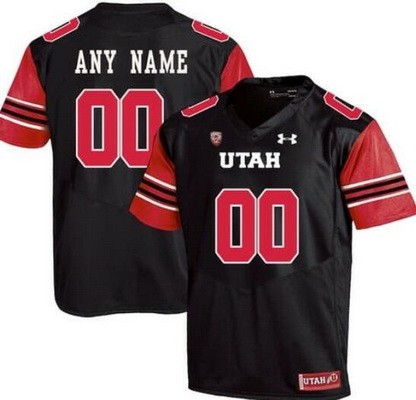 Men's Utah Utes Customized Black College Football Jersey