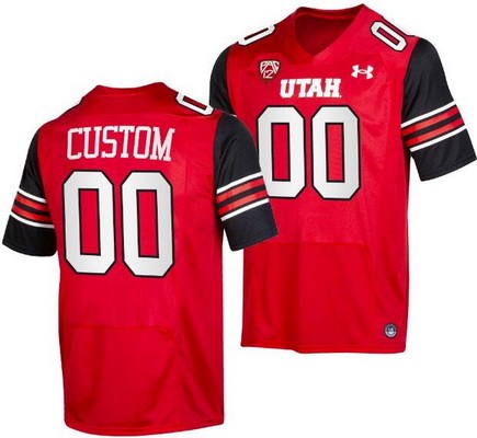 Men's Utah Utes Customized Red College Football Jersey
