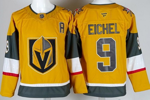 Men's Vegas Golden Knights #9 Jack Eichel Gold Authentic Jersey